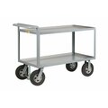 Little Giant Raised Handle Utility Cart, Steel, 2 Shelves, 1500 lb GL243610SRFL